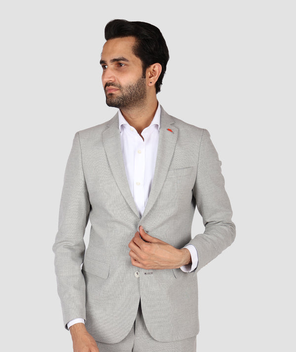 TWN  Grey Slim Fit Formal Suit-D'S DAMAT ONLINE