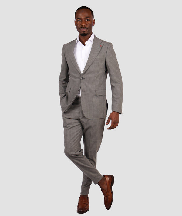 DS Damat Slim Fit Grey Suit-D'S DAMAT ONLINE