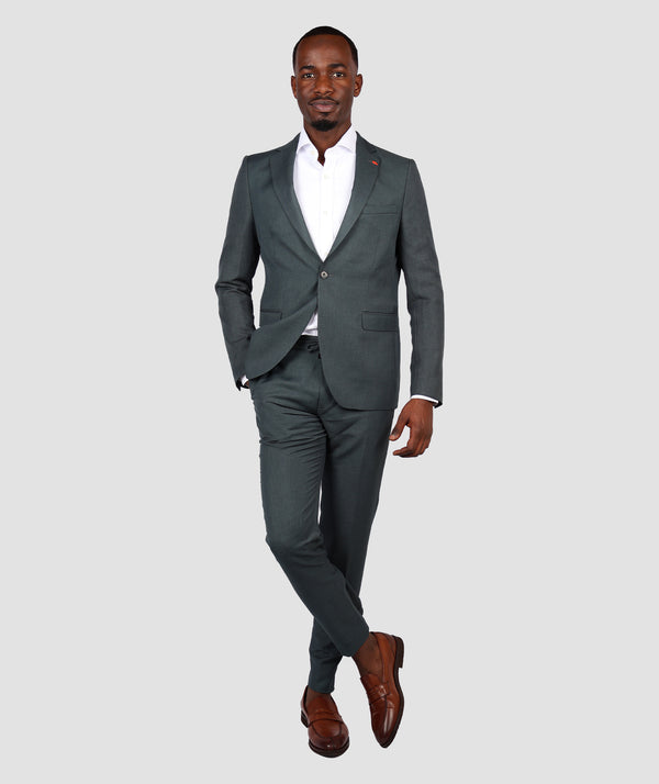 TWN Slim Fit Green Suit-D'S DAMAT ONLINE