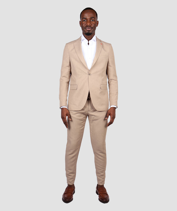 TWN Slim Fit Beige Suit-D'S DAMAT ONLINE