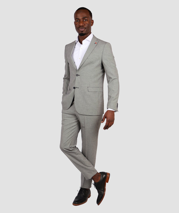 TWN Grey Slim Fit Suit-D'S DAMAT ONLINE