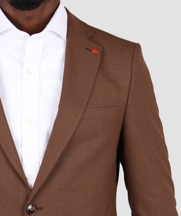 TWN Slim Fit Brown Suit-D'S DAMAT ONLINE
