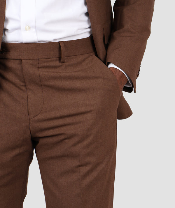 TWN Slim Fit Brown Suit-D'S DAMAT ONLINE