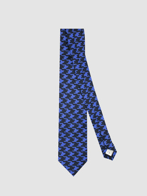 Ds Damat Blue and Black Pattern Tie-D'S DAMAT ONLINE