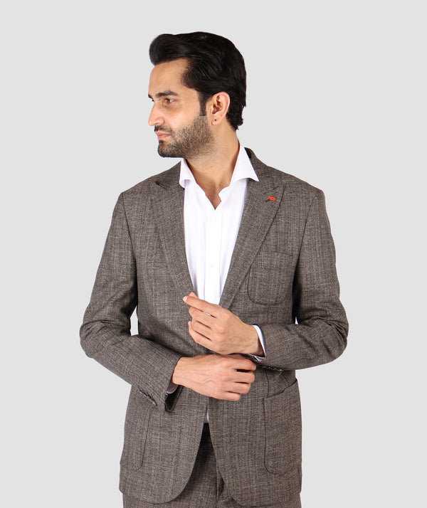 DS Damat Brown Slim Fit Suit-D'S DAMAT ONLINE