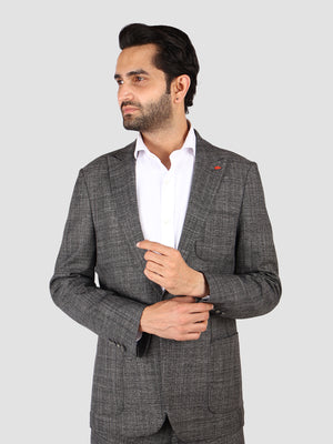 D'S Damat Grey Slim Fit Suit-D'S DAMAT ONLINE