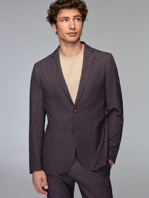 Ds Damat Slim Fit Brown Printed Suit-D'S DAMAT ONLINE