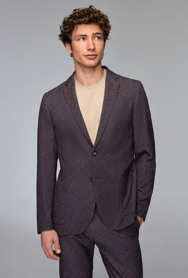 Ds Damat Slim Fit Brown Printed Suit-D'S DAMAT ONLINE