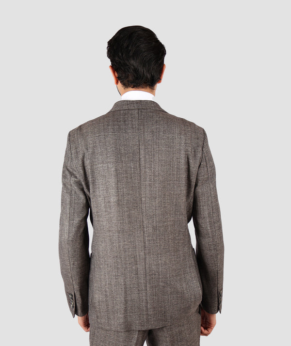 DS Damat Brown Slim Fit Suit-D'S DAMAT ONLINE