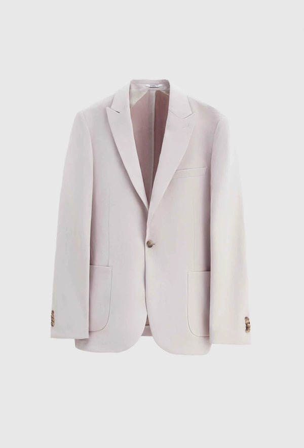 Twn Slim Fit Beige Dobby Fabric Jacket-D'S DAMAT ONLINE