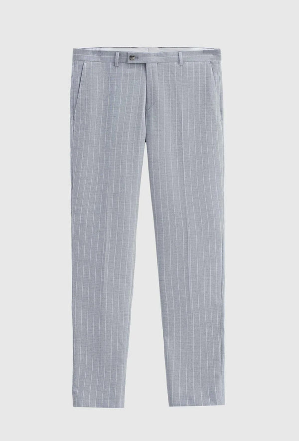 Twn Slim Fit Gray Stripe Patterned Suit-D'S DAMAT ONLINE
