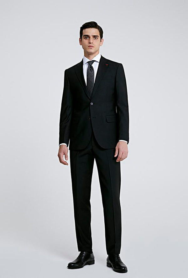 Ds Damat Black Classic Suit -86% Wool-D'S DAMAT ONLINE