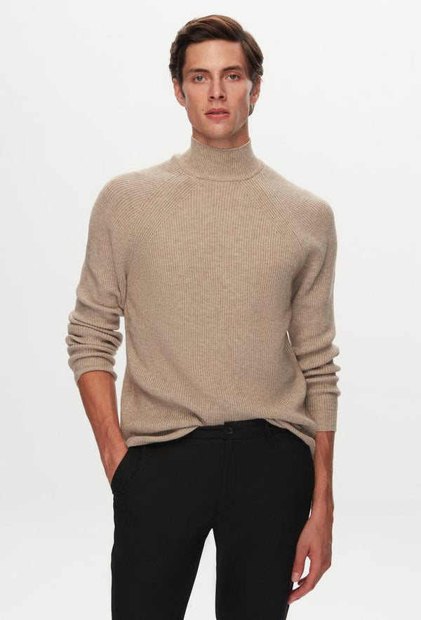 Twn Slim Fit Knitted Sweater-D'S DAMAT ONLINE