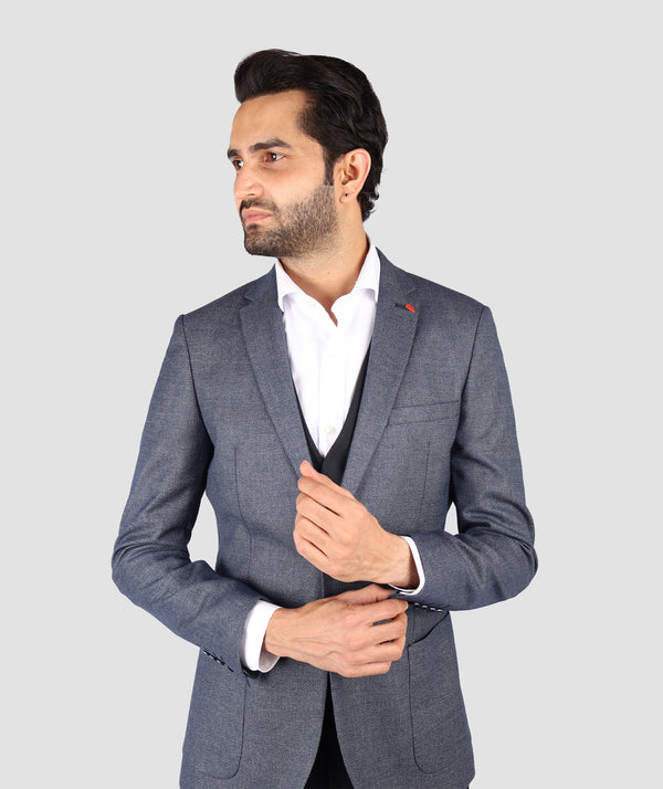 DS Damat Blue Conbination Slim Fit Suit-D'S DAMAT ONLINE