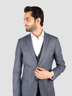 DS Damat Blue Conbination Slim Fit Suit-D'S DAMAT ONLINE