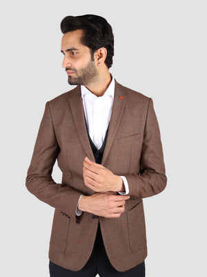 TWN Camel Slim Fit  Combination Suit-D'S DAMAT ONLINE