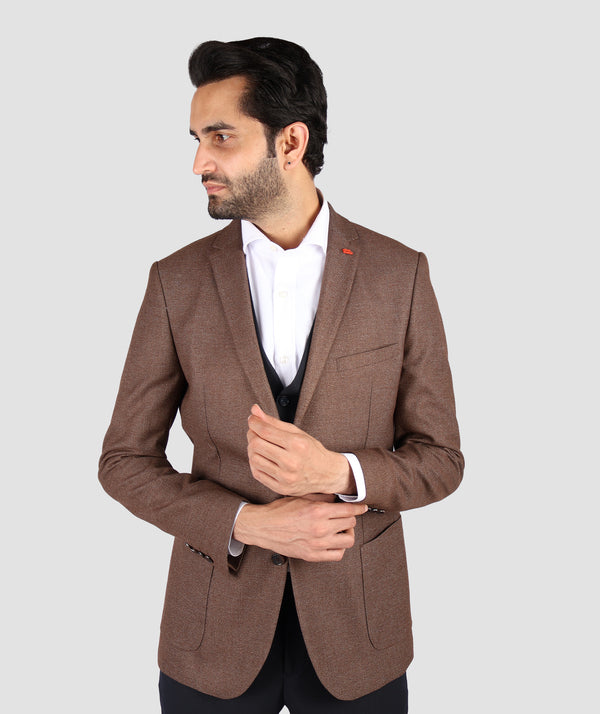 TWN Camel Slim Fit  Combination Suit-D'S DAMAT ONLINE