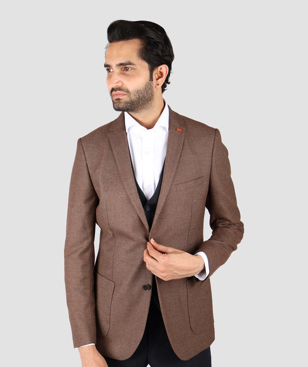 TWN Camel Slim Fit  Combination Suit-D'S DAMAT ONLINE