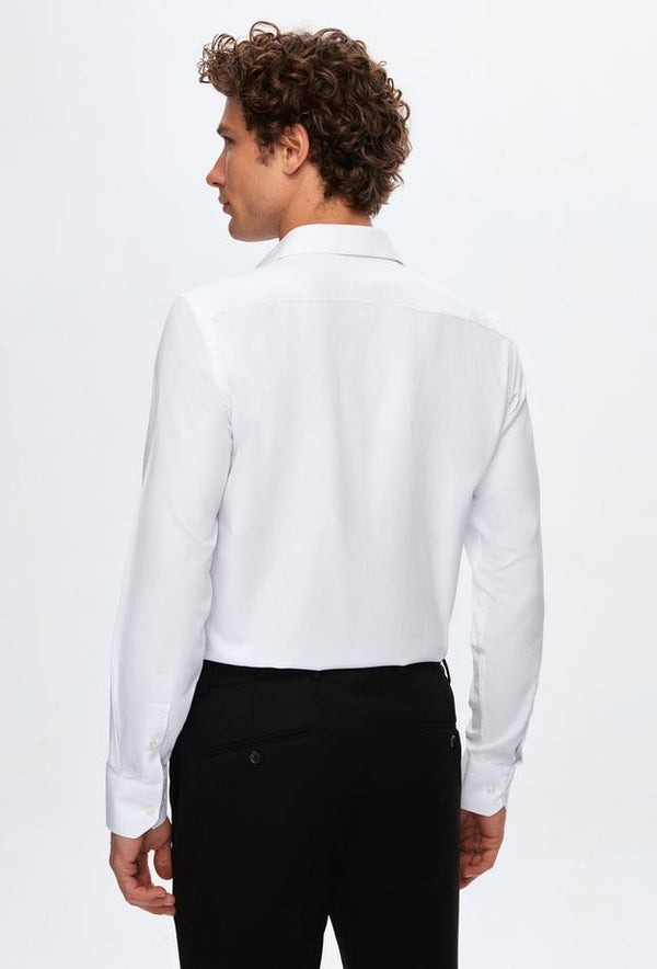 Twn Slim Fit Plain Travel Shirt-D'S DAMAT ONLINE