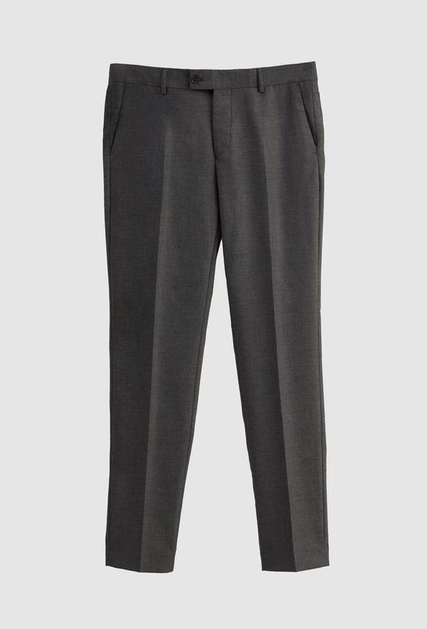 Twn Slim Fit Gray Dobby Suit with Vest-D'S DAMAT ONLINE