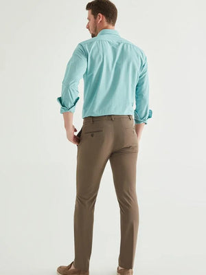 Twn Slim Fit Brown Straight Recycle Jogger Pants-D'S DAMAT ONLINE
