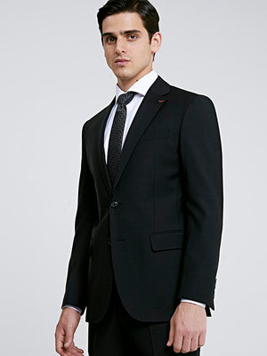 Ds Damat Black Classic Suit -86% Wool-D'S DAMAT ONLINE