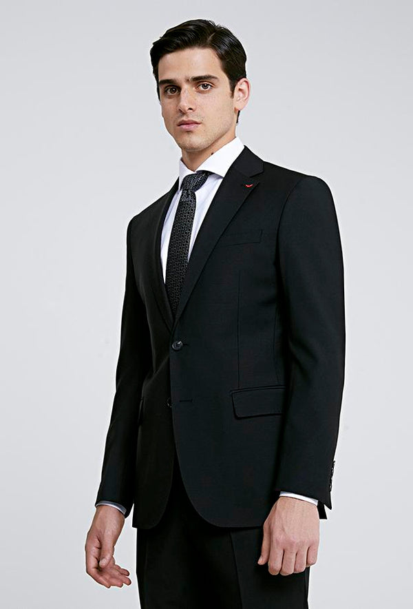 Ds Damat Black Classic Suit -86% Wool-D'S DAMAT ONLINE