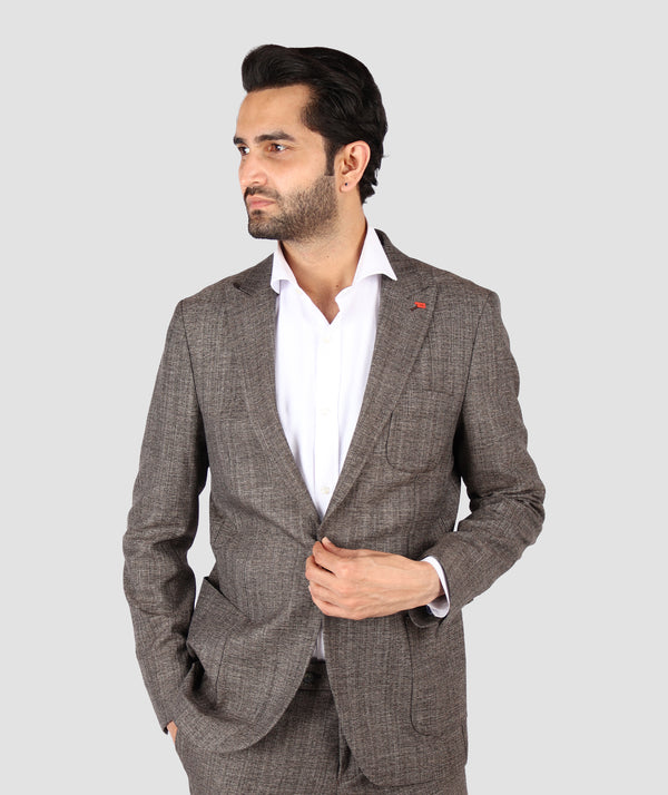 DS Damat Brown Slim Fit Suit-D'S DAMAT ONLINE