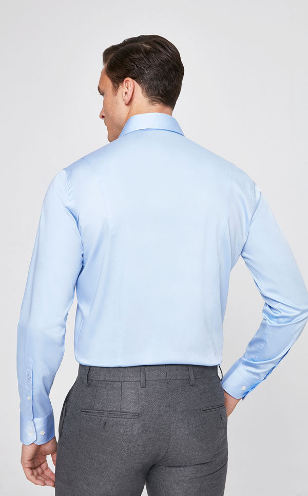 Ds Damat Shirt Slim Fit Long Arm Blue-D'S DAMAT ONLINE