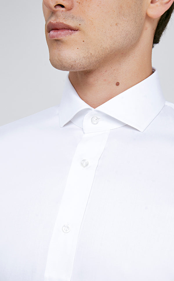 Ds Damat Slim Fit Shirt White Nanocare-D'S DAMAT ONLINE