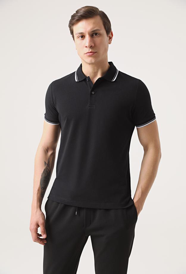 Mens polo t sales shirt slim fit