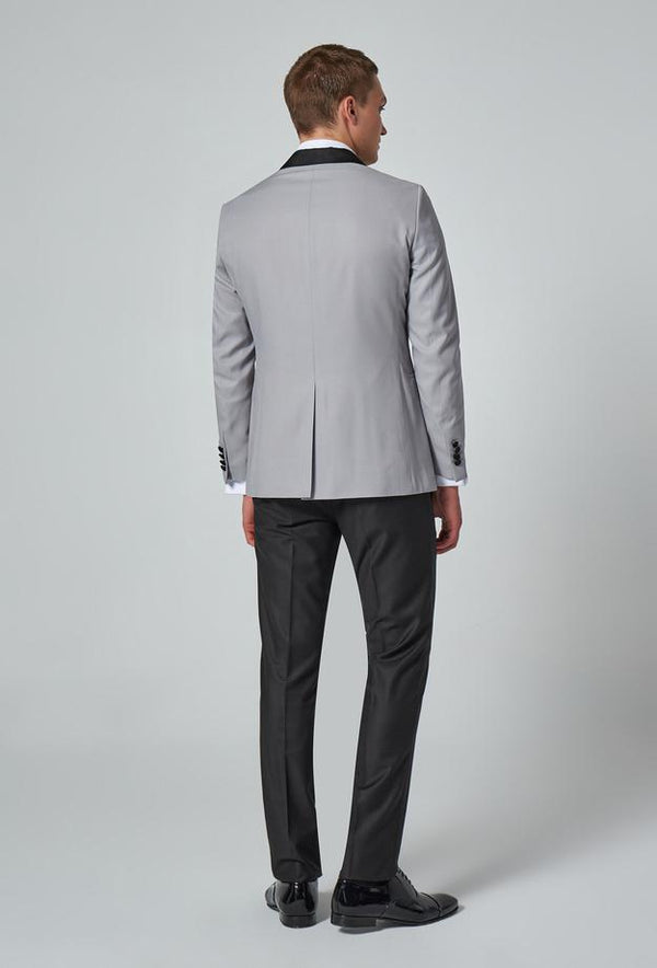 Ds Damat Slim Fit Gray Dobby Tuxedo Suit-D'S DAMAT ONLINE