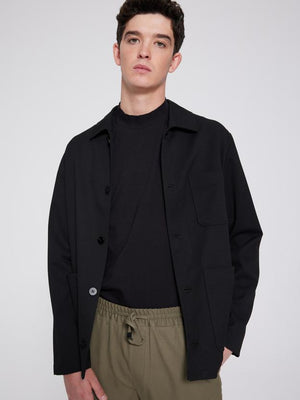 Twn Comfort Black Shirt Coat-D'S DAMAT ONLINE