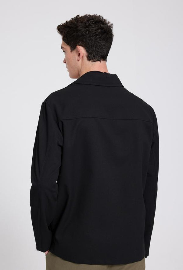 Twn Comfort Black Shirt Coat-D'S DAMAT ONLINE