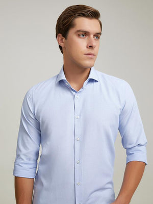 Ds Damat Slim Fit Blue Shirt-D'S DAMAT ONLINE