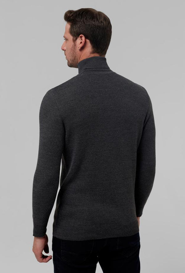 Ds Damat Regular Fit Knitted Sweater Grey-D'S DAMAT ONLINE