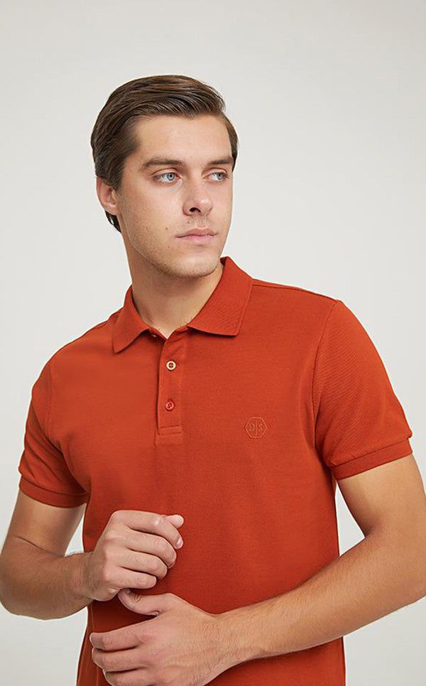 Ds Damat Polo T-Shirt Regular Fit Orange-D'S DAMAT ONLINE