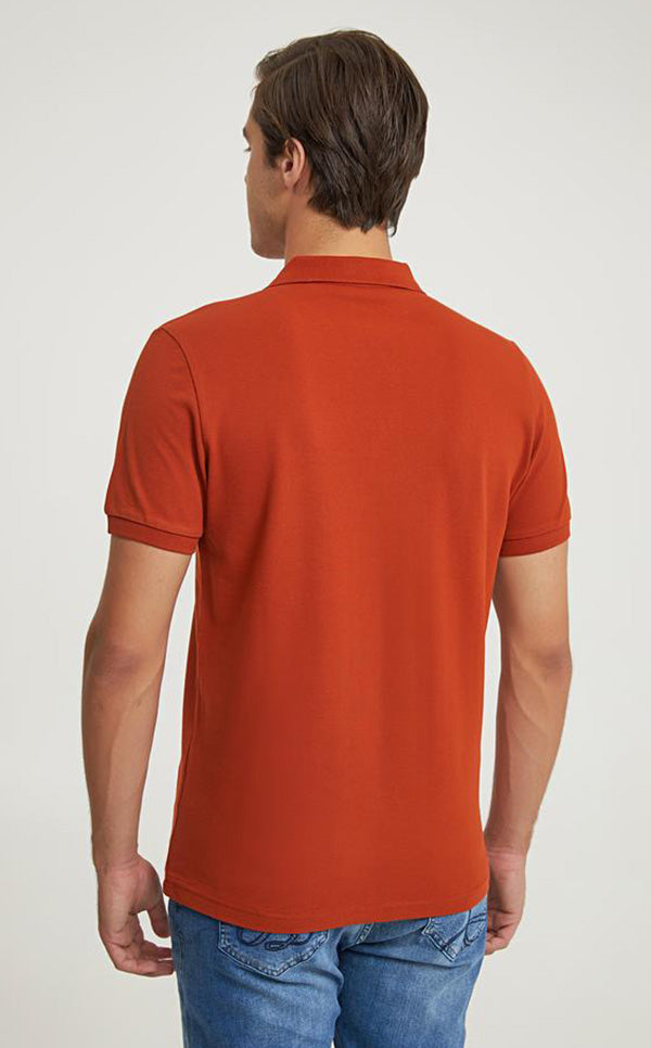 Ds Damat Polo T-Shirt Regular Fit Orange-D'S DAMAT ONLINE