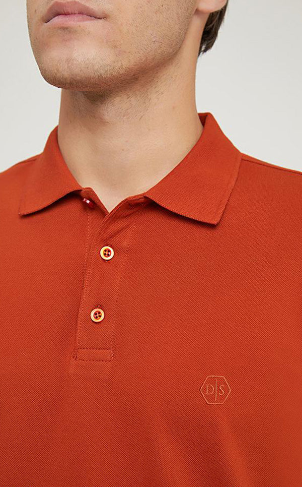 Ds Damat Polo T-Shirt Regular Fit Orange-D'S DAMAT ONLINE